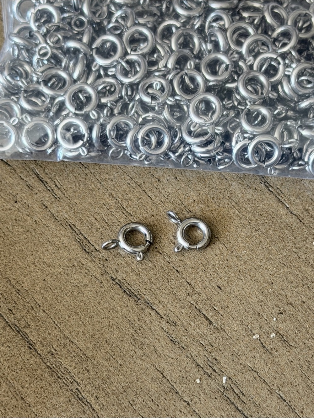 Stainless Steel Spring Ring Necklace Clasps - 300 Pieces